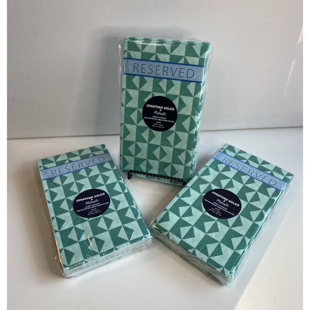 Jonathan Adler X Michaels Guest Napkins Pool Girl Pool Boy Cabana Reserved NEW-8